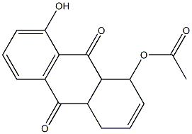 1-乙酰氧基-8-羟基-1,4,4a,9a-四氢蒽并醌结构式