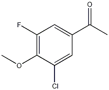 3'-氯-5'-氟-4'-甲氧基苯乙酮结构式