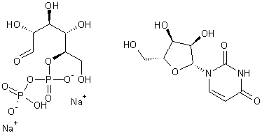 5'-二磷酸尿苷二钠盐结构式