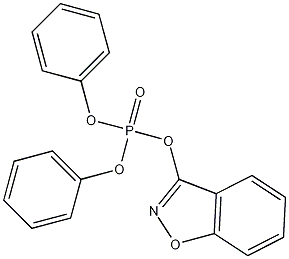 1,2-苯并异噁唑-3-甲基苯基磷酸盐结构式