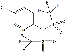 2-[N,正双(三氟甲烷烷磺酰)氨基]-5-氯吡啶结构式