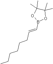 反式-1-辛烯基-1-基硼酸频那醇酯结构式