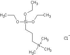 三甲基[3-(三乙氧基硅基)丙基]氯化铵结构式