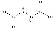 琥珀酸-13C4结构式