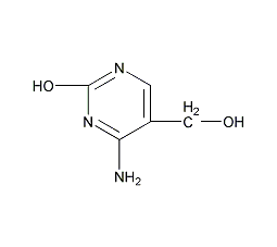 2-羟基-4-氨基-5-羟甲基嘧啶结构式