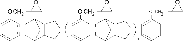 聚[(苯基缩水甘油醚)-co-二环戊二烯]结构式