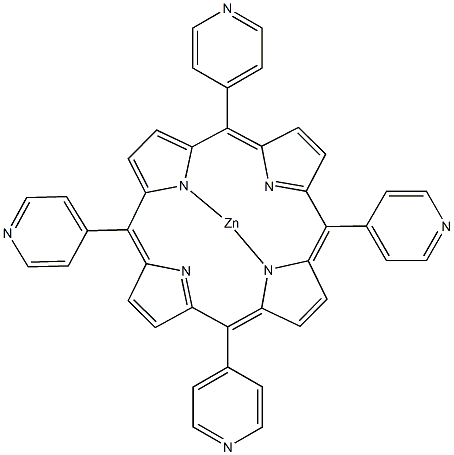 锌5,10,15,20-四(4-吡啶基)-21H,23H-卟吩结构式