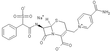 头孢磺啶钠盐水合物结构式