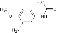 3-氨基-4-甲氧基乙酰苯胺结构式