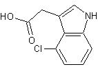 4-氯-3-吲哚乙酸结构式