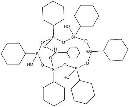 1,3,5,7,9,11,14-七环己基并三环[7.3.3.15,11]七硅氧烷-3,7,14-三醇结构式
