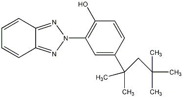 2-[2-羟基-5-(1,1,3,3-四甲丁基)苯基]苯并三唑结构式