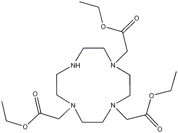 1,4,7-三(乙氧羰基甲基)-1,4,7,10-四氮环十二烷结构式