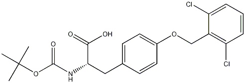丁氧羰基-O-2,6-二氯苄基-L-酪氨酸结构式