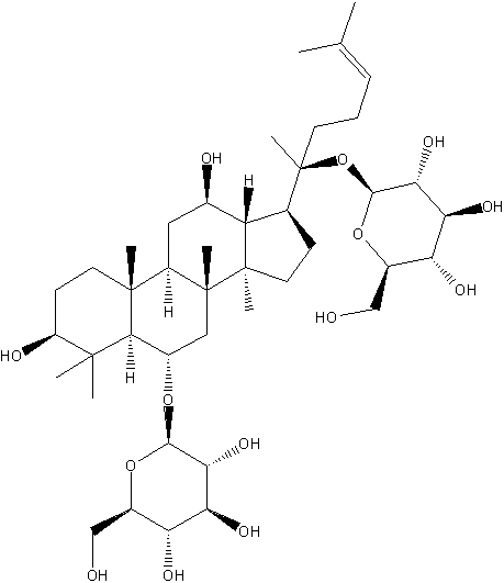 人参皂苷-Rg1结构式