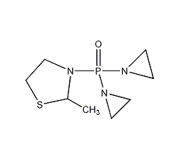 3-[双(1-氮丙啶)膦]-2-甲基噻唑结构式