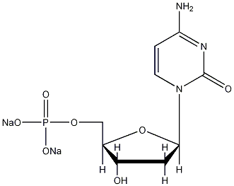 2'-脱氧胞苷-5'-单磷酸二钠结构式