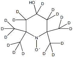 4-羟基-2,2,6,6-四甲基哌啶-d17-1-氧自由基结构式