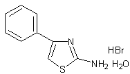 2-氨基-4-苯基噻唑溴化氢单水合物结构式