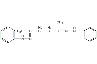 2,5-己二酮,双(苯腙)结构式
