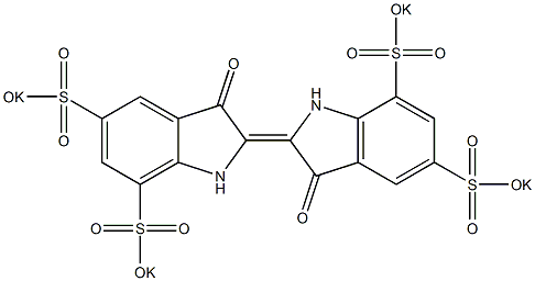 靛蓝四磺酸钾结构式