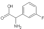 DL-3-氟苯基甘氨酸结构式