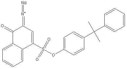 4-(1-甲基-1-苯乙基)苯基 3-重氮基-3,4-二氢-4-氧代-1-萘磺酸结构式