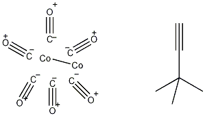 (3,3-二甲基-1-丁炔)六羰基二钴结构式