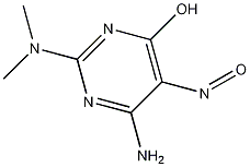 4-氨基-2-二甲基氨基-6-羟基-5-亚硝基嘧啶结构式