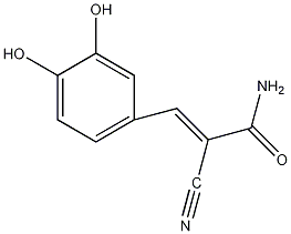 3,4-二羟基-α-氰基肉桂酰胺结构式