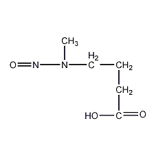 4-(N-亚硝基-N-甲氨基)-丁酸结构式