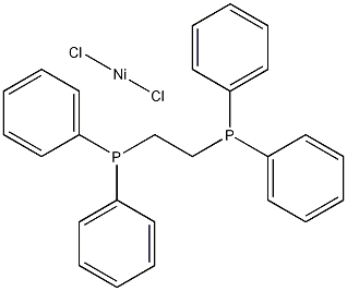 二氯化[1,2-双(二苯基膦基)乙烷]镍结构式
