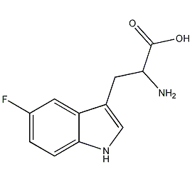 5-氟-DL-色氨酸结构式