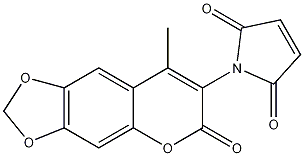 6,7-亚甲二氧基-4-甲基-3-马来酰亚胺香豆素结构式