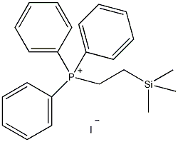 (2-三甲基硅烷基乙基)三苯基碘化磷结构式