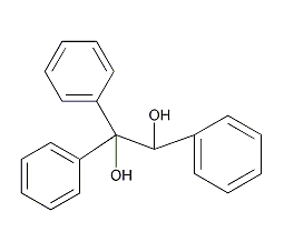 (S)-(-)-1,1,2-三苯基-1,2-乙二醇结构式