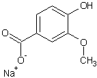 4-羟基-3-甲氧基苯甲酸钠盐结构式