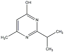 2-异丙基-6-甲基-4-嘧啶醇结构式