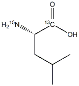 L-亮氨酸-1-13C,15N结构式