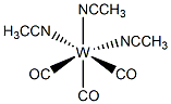 三(乙酰腈)三羰基钨结构式
