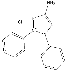 2,3-二苯基-5-氨基四氯化物结构式