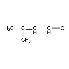 3-甲基-2-丁烯醛结构式