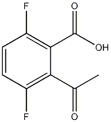 2-乙酰-3,6-二氟苯甲酸结构式