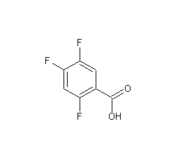 2,4,5-三氟苯甲酸结构式