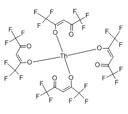 六氟乙酰丙酮钍结构式