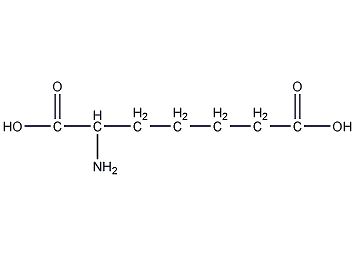 DL-2-氨基庚二酸结构式
