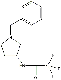 1-苯甲基-3-(三氟乙酰氨基)吡咯烷结构式