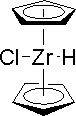 双(环戊二烯)氯氢化锆结构式