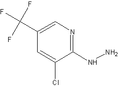 3-氯-5-(三氟甲基)吡啶-2-基肼结构式