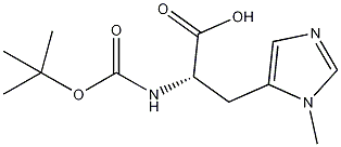 N-叔丁氧羰基-3-甲基-L-组氨酸结构式